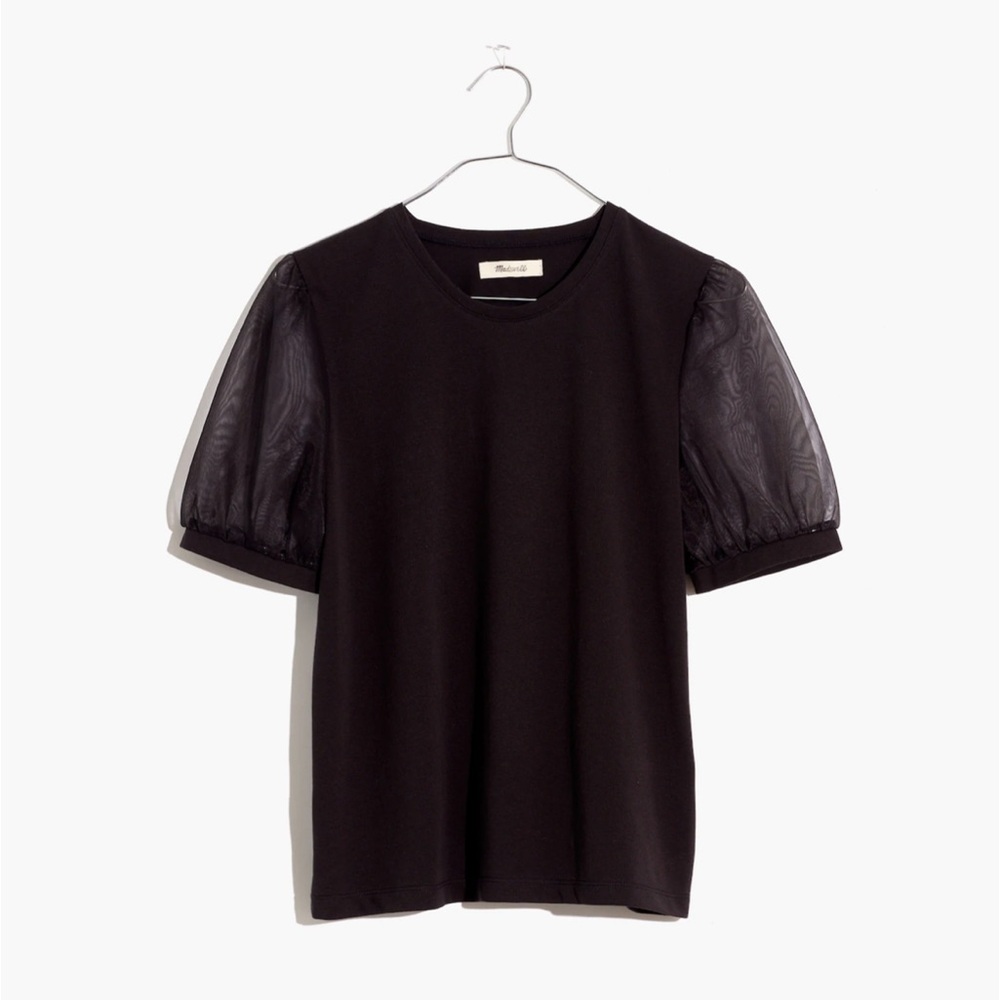 Madewell Sheer-Sleeve Shirt - Picture 4 of 6